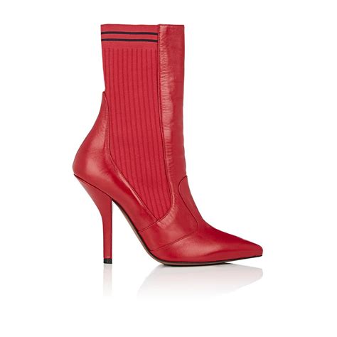 fendi red booties|Fendi leather boots.